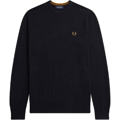 Fred Perry, Herren, Pullover, Classic Crew Neck Jumper Navy, Blau, (M) Fred Perry, Herren, Pullover, Classic Crew Neck Jumper Navy, Blau, (M)
