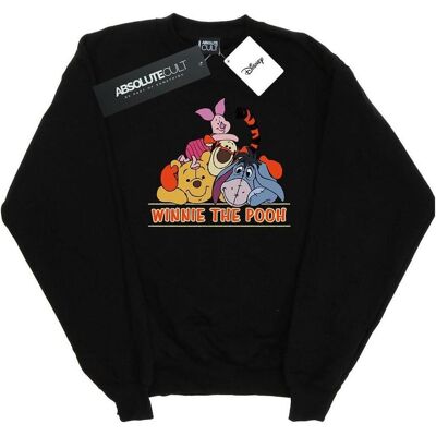 Disney Herren, Pullover, Winnie The Pooh Group Sweatshirt, Schwarz, (L) Disney Herren, Pullover, Winnie The Pooh Group Sweatshirt, Schwarz, (L)