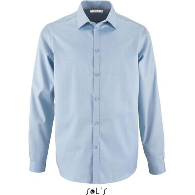 Sol's, Herren, Hemden, Men's Herringbone Shirt Brody, Blau, (S) Sol's, Herren, Hemden, Men's Herringbone Shirt Brody, Blau, (S)