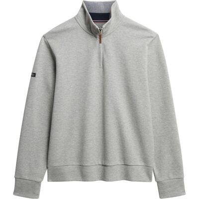 Superdry, Herren, Pullover, CORE PIQUE HENLEY Heren Trui, Grau, (L) Superdry, Herren, Pullover, CORE PIQUE HENLEY Heren Trui, Grau, (L)