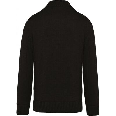 Kariban, Herren, Pullover, Fleece-gefütterte Strickjacke, Schwarz Kariban, Herren, Pullover, Fleece-gefütterte Strickjacke, Schwarz