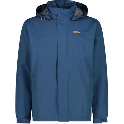 CMP Campagnolo, Herren, Regenjacken, Hoodie Button Rain, Blau, (46, S) CMP Campagnolo, Herren, Regenjacken, Hoodie Button Rain, Blau, (46, S)