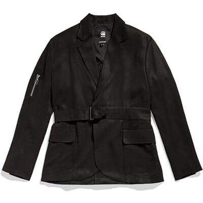 G-Star, Herren, Anzüge, Blazer Belt mit originaler Optik und bequemer Passform, Schwarz, (S) G-Star, Herren, Anzüge, Blazer Belt mit originaler Optik und bequemer Passform, Schwarz, (S)