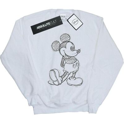 Disney Herren, Pullover, Mickey Mouse Sketch Kick Sweatshirt, Weiss, (5XL) Disney Herren, Pullover, Mickey Mouse Sketch Kick Sweatshirt, Weiss, (5XL)