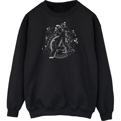 Marvel, Herren, Pullover, Avengers Endgame Held Kreis Baumwolle Sweatshirt, Schwarz, (4XL) Marvel, Herren, Pullover, Avengers Endgame Held Kreis Baumwolle Sweatshirt, Schwarz, (4XL)