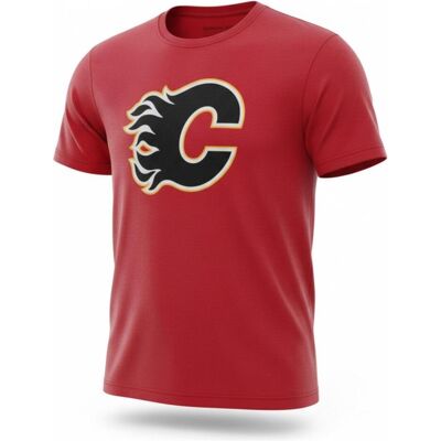 Fanatics, Herren, Shirts, NHL Calgary Flames Logo T-Shirt 1878MURD1ADCFL, Rot, (L) Fanatics, Herren, Shirts, NHL Calgary Flames Logo T-Shirt 1878MURD1ADCFL, Rot, (L)