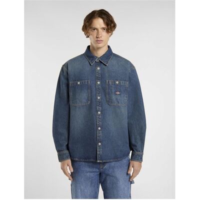 Dickies, Herren, Hemden, Mechanic Denim Shirt LS, Blau, (S) Dickies, Herren, Hemden, Mechanic Denim Shirt LS, Blau, (S)