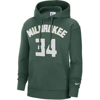 Nike Herren, Sportshirt, Milwaukee Bucks Essential Men's NBA Fleece Pullover Hoodie (L), Rot, L Nike Herren, Sportshirt, Milwaukee Bucks Essential Men's NBA Fleece Pullover Hoodie (L), Rot, L