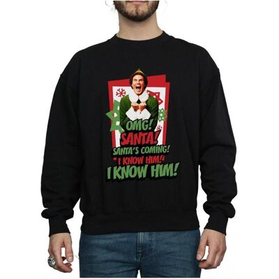 Elf, Herren, Pullover, OMG Santa Sweatshirt, Schwarz, (3XL) Elf, Herren, Pullover, OMG Santa Sweatshirt, Schwarz, (3XL)