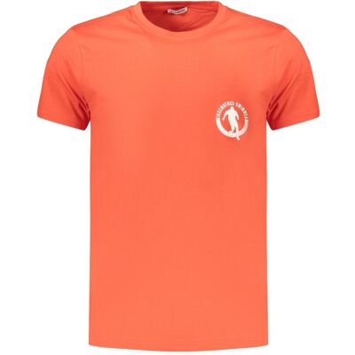 Bikkembergs, Herren, Shirts, Orange Cotton T-Shirt, Orange, (3XL) Bikkembergs, Herren, Shirts, Orange Cotton T-Shirt, Orange, (3XL)