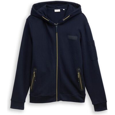 Tom Tailor, Herren, Pullover, Sweatjacke, Blau, (S) Tom Tailor, Herren, Pullover, Sweatjacke, Blau, (S)