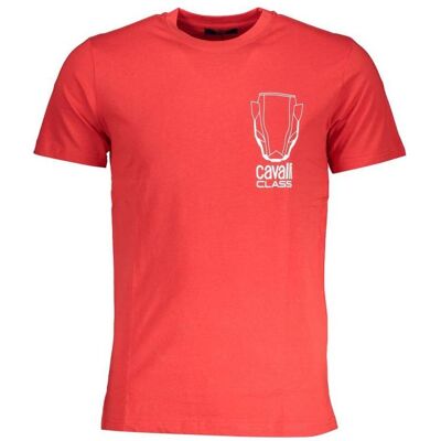 Cavalli Class, Herren, Shirts, Red Cotton Men's T-Shirt, Rot, (XL) Cavalli Class, Herren, Shirts, Red Cotton Men's T-Shirt, Rot, (XL)