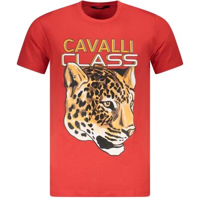Cavalli Class, Herren, Shirts, Red Cotton Men T-Shirt, Rot, (L) Cavalli Class, Herren, Shirts, Red Cotton Men T-Shirt, Rot, (L)