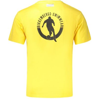 Bikkembergs, Herren, Shirts, Yellow Cotton T-Shirt, Gelb, (3XL) Bikkembergs, Herren, Shirts, Yellow Cotton T-Shirt, Gelb, (3XL)