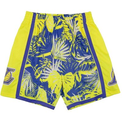 Mitchell & Ness, Herren, Shorts, M&N TROPICAL Swingman Los Angeles Lakers Shorts - M, Gelb, (M) Mitchell & Ness, Herren, Shorts, M&N TROPICAL Swingman Los Angeles Lakers Shorts - M, Gelb, (M)