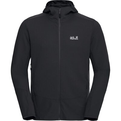 Jack Wolfskin, Herren, Outdoorjacken, Ridge Hike Hooded Fz M (M), Schwarz, M Jack Wolfskin, Herren, Outdoorjacken, Ridge Hike Hooded Fz M (M), Schwarz, M
