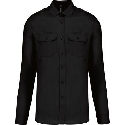 Kariban, Herren, Hemden, Pilote, Schwarz, (4XL) Kariban, Herren, Hemden, Pilote, Schwarz, (4XL)