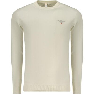Accademia Militare, Herren, Pullover, Bianco Cotton Men's Sweater, Weiss, (3XL) Accademia Militare, Herren, Pullover, Bianco Cotton Men's Sweater, Weiss, (3XL)