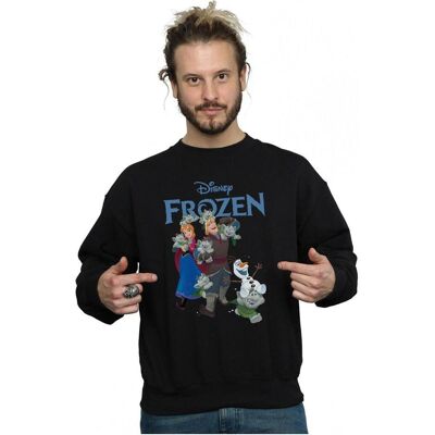 Disney Herren, Pullover, Frozen Happy Trolls Sweatshirt, Schwarz, (S) Disney Herren, Pullover, Frozen Happy Trolls Sweatshirt, Schwarz, (S)