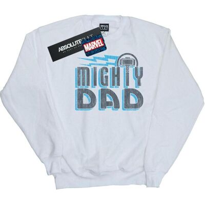 Marvel, Herren, Pullover, Thor Mighty Dad Sweatshirt, Weiss, (M) Marvel, Herren, Pullover, Thor Mighty Dad Sweatshirt, Weiss, (M)