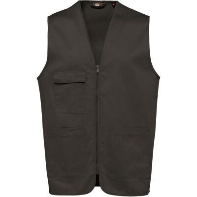 Kariban, Westen, Polycotton-Weste mit mehreren Taschen, Grau, (L) Kariban, Westen, Polycotton-Weste mit mehreren Taschen, Grau, (L)
