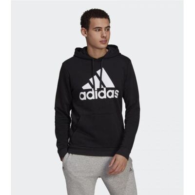 Adidas Herren, Pullover, Essentials Fleece-Hoodie mit grossem Logo, Weiss, Schwarz, (M) Adidas Herren, Pullover, Essentials Fleece-Hoodie mit grossem Logo, Weiss, Schwarz, (M)
