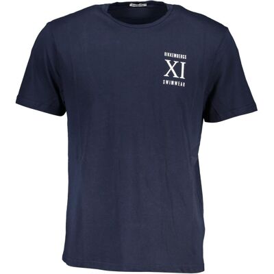 Bikkembergs, Herren, Shirts, Herren-Kurzärmeliges T-Shirt Blau, Blau Bikkembergs, Herren, Shirts, Herren-Kurzärmeliges T-Shirt Blau, Blau