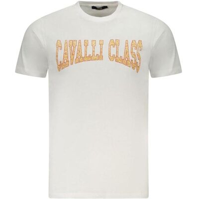 Cavalli Class, Herren, Shirts, White Cotton Men T-Shirt, Weiss, (XXL) Cavalli Class, Herren, Shirts, White Cotton Men T-Shirt, Weiss, (XXL)