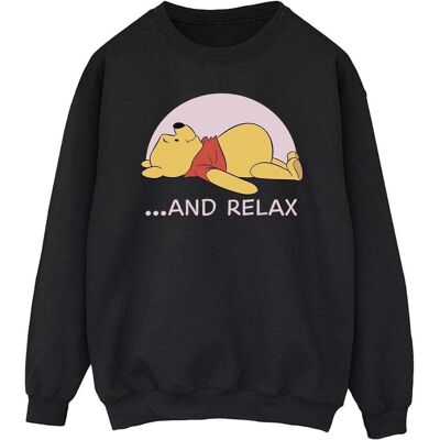 Disney Herren, Pullover, Winnie The Pooh Relax Sweatshirt, Schwarz, (S) Disney Herren, Pullover, Winnie The Pooh Relax Sweatshirt, Schwarz, (S)
