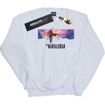 Star Wars, Herren, Pullover, The Mandalorian Landscape Sweatshirt, Weiss, (5XL) Star Wars, Herren, Pullover, The Mandalorian Landscape Sweatshirt, Weiss, (5XL)