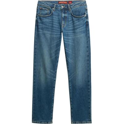 Superdry, Herren, Jeans, Schmal geschnittene Jeans aus Bio-Baumwolle, Blau, (W34/L32) Superdry, Herren, Jeans, Schmal geschnittene Jeans aus Bio-Baumwolle, Blau, (W34/L32)