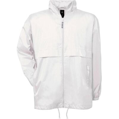 B&C, Herren, Regenjacken, Regenjacke, Weiss, (S) B&C, Herren, Regenjacken, Regenjacke, Weiss, (S)