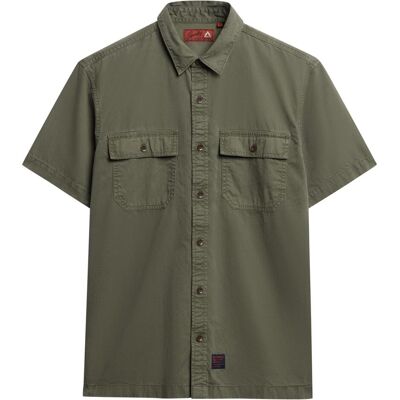 Superdry, Herren, Hemden, Military-Kurzarmhemd, Grün, (M) Superdry, Herren, Hemden, Military-Kurzarmhemd, Grün, (M)
