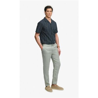 Superdry, Herren, Hosen, Leinenhose, Grün, (L) Superdry, Herren, Hosen, Leinenhose, Grün, (L)