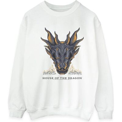 House Of The Dragon, Herren, Pullover, Dragon Flames Sweatshirt, Weiss, (L) House Of The Dragon, Herren, Pullover, Dragon Flames Sweatshirt, Weiss, (L)