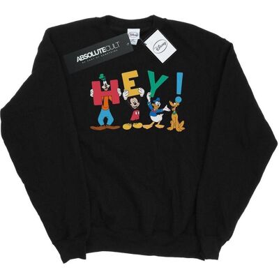 Disney Herren, Pullover, Mickey Mouse Friends Hey Sweatshirt, Schwarz, (XL) Disney Herren, Pullover, Mickey Mouse Friends Hey Sweatshirt, Schwarz, (XL)