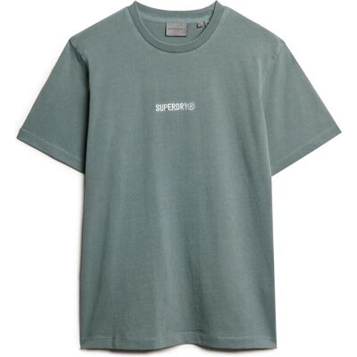 Superdry, Herren, Shirts, Locker geschnittenes T-Shirt mit Mikro-Logo, Blau, (XXL) Superdry, Herren, Shirts, Locker geschnittenes T-Shirt mit Mikro-Logo, Blau, (XXL)