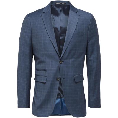 Selected, Herren, Anzüge, Kariertes Blazer, Blau, (46) Selected, Herren, Anzüge, Kariertes Blazer, Blau, (46)