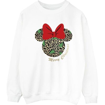 Disney Herren, Pullover, Minnie Mouse Leopard Christmas Sweatshirt, Weiss, (4XL) Disney Herren, Pullover, Minnie Mouse Leopard Christmas Sweatshirt, Weiss, (4XL)