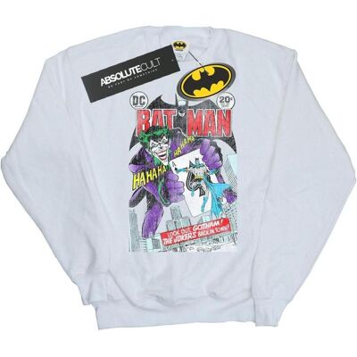 Dc Comics, Herren, Pullover, Batman Joker Spielkarte Abdeckung Baumwolle Sweatshirt, Weiss, (L) Dc Comics, Herren, Pullover, Batman Joker Spielkarte Abdeckung Baumwolle Sweatshirt, Weiss, (L)