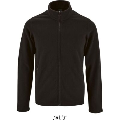 Sol's, Herren, Outdoorjacken, Men's Plain Fleece Jacket Norman (S), Schwarz, S Sol's, Herren, Outdoorjacken, Men's Plain Fleece Jacket Norman (S), Schwarz, S