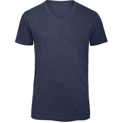 B&C, Herren, Shirts, T-Shirt aus einem Mischgewebe aus drei Materialien, Blau, (L) B&C, Herren, Shirts, T-Shirt aus einem Mischgewebe aus drei Materialien, Blau, (L)