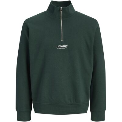 Jack & Jones, Herren, Pullover, Jjesoho Sweat Quarter Zip Hn Noos, Blau, Grün, (S) Jack & Jones, Herren, Pullover, Jjesoho Sweat Quarter Zip Hn Noos, Blau, Grün, (S)