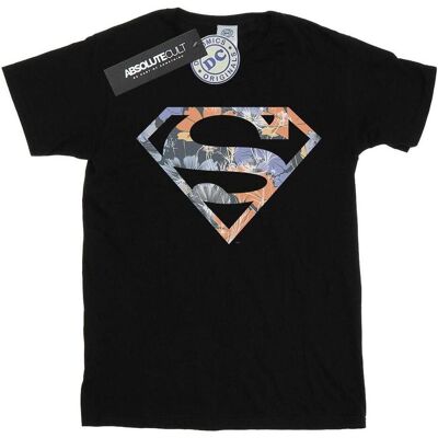 Dc Comics, Herren, Shirts, Superman Floral Logo 2 TShirt, Schwarz, (XXL) Dc Comics, Herren, Shirts, Superman Floral Logo 2 TShirt, Schwarz, (XXL)