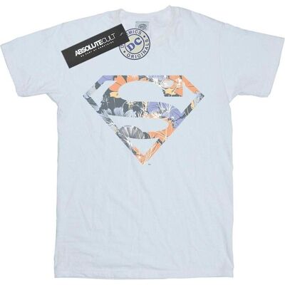 Dc Comics, Herren, Shirts, Superman Floral Logo 2 TShirt, Weiss, (S) Dc Comics, Herren, Shirts, Superman Floral Logo 2 TShirt, Weiss, (S)