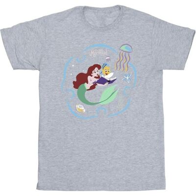 Disney Herren, Shirts, The Little Mermaid Reading A Book TShirt, Grau, (L) Disney Herren, Shirts, The Little Mermaid Reading A Book TShirt, Grau, (L)
