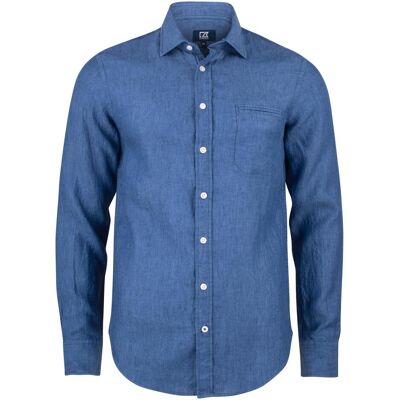 Cutter & Buck, Herren, Hemden, Summerland Linen Shirt Men, Blau, (XL) Cutter & Buck, Herren, Hemden, Summerland Linen Shirt Men, Blau, (XL)
