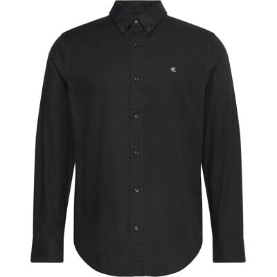 Calvin Klein Jeans, Herren, Hemden, Ls Solid Oxford Classic Shirt, Schwarz, (S) Calvin Klein Jeans, Herren, Hemden, Ls Solid Oxford Classic Shirt, Schwarz, (S)