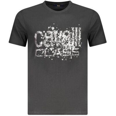 Cavalli Class, Herren, Shirts, Black Cotton Men T-Shirt, Schwarz, (XL) Cavalli Class, Herren, Shirts, Black Cotton Men T-Shirt, Schwarz, (XL)