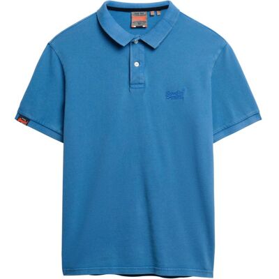 Superdry, Herren, Shirts, Vintage Destroyed Polohemd, Blau, (S) Superdry, Herren, Shirts, Vintage Destroyed Polohemd, Blau, (S)